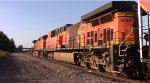 BNSF coal train DPUs